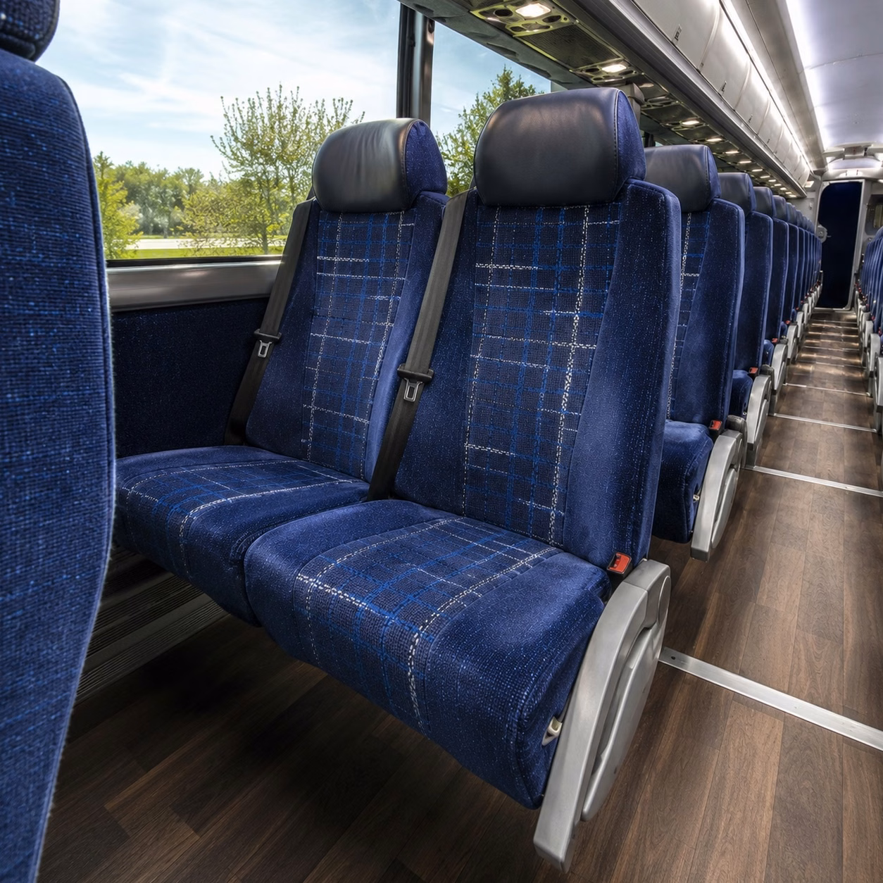 escondido charter bus rental interior